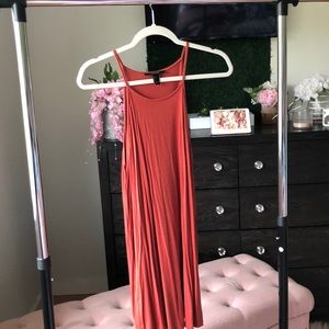 Dark orange swing dress